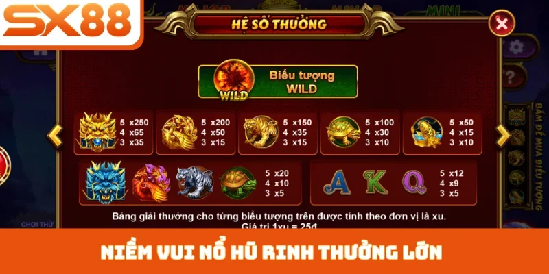 Nổ Hũ 4 Thần Thú SX88 - Huyền Thoại Slot Game Châu Á - Sacupo