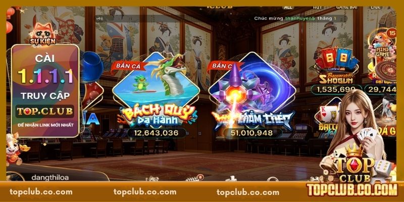 Bắn Cá TOPCLUB – Săn Thưởng Cực Đỉnh, Chinh Phục Đại Dương - Sacupo