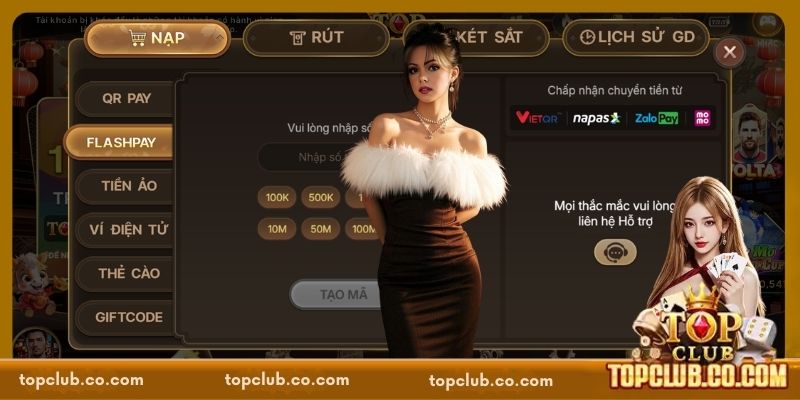 Nạp Tiền TOPCLUB – Hướng Dẫn Giao Dịch Nhanh Trong 1 Phút - Sacupo