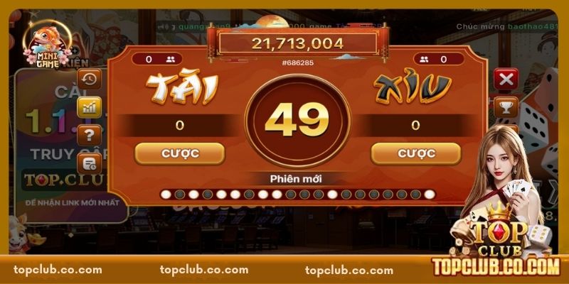 Tài Xỉu TOPCLUB - Trải Nghiệm Đỏ Đen Hấp Dẫn Kịch Tính - Sacupo
