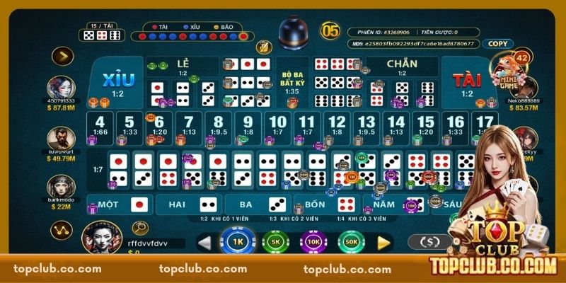 Sicbo TOPCLUB - Game Lắc Xúc Xắc Online Hấp Dẫn - Sacupo